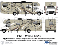 62 Piece Chateau HDMax Beige Motorhome Complete Graphics Kit
