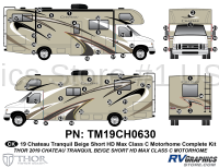 54 Piece Chateau HDMax Beige Small Motorhome Complete Graphics Kit