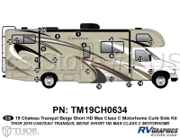 21 Piece Chateau HDMax Beige Small  Motorhome Curbside Graphics Kit