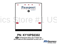 Passport - 2010 Passport TT-Travel Trailer UltraLite - 1 Piece 2010 Passport UltraLite TT Rear Graphics Kit