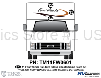 3 Piece 2011 Four Winds Full Size Class C Front Graphics Kit