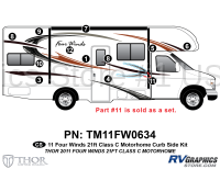 12 Piece 2011 Four Winds 21' Class C Curbside Graphics Kit
