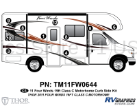 10 Piece 2011 Four Winds 19' Class C Curbside Graphics Kit