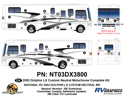 National RV - Dolphin - 2003 Dolphin LX Neutral Version-Silver, Gray, Charcoal