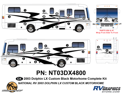 National RV - Dolphin - 2003 Dolphin LX Custom Solid Black