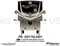 5 Piece 2017 Solitude Fifth Wheel Front Graphics Kit
