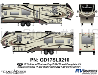 Solitude - 2017 Solitude FW-Fifth Wheel with Front Window - 56 Piece 2017 Solitude Fifth Wheel Front Window Complete Graphics Kit
