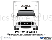 Four Winds - 2015 Four Winds MH-Motorhome White Body - 1 Piece 2015 Four Winds MH Whitebody Front Graphics Kit