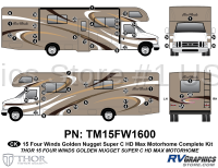 55 Piece 2015 Four Winds MH Super C Golden Nugget Complete Graphics Kit