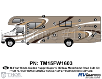 23 Piece 2015 Four Winds MH Super C Golden Nugget Roadside Graphics Kit