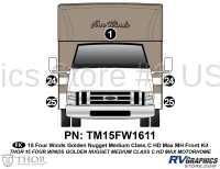 Four Winds - 2015 Four Winds MH-Motorhome Medium Golden Nugget - 5 Piece 2015 Four Winds MH Medium Golden Nugget Front Graphics Kit