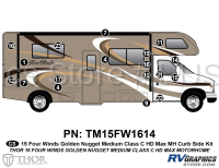25 Piece 2015 Four Winds MH Medium Golden Nugget Curbside Graphics Kit