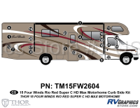 Four Winds - 2015 Four Winds MH-Motorhome Super C Rio Red - 23 Piece 2015 Four Winds MH Super C Rio Red Curbside Graphics Kit