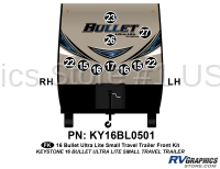 10 Piece 2016 Bullet UltraLite Sm TT Front Graphics Kit