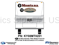2 Piece 2008 Mountaineer Fifth Wheel Front Graphics Kit