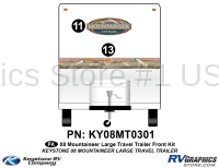 2 Piece 2008 Mountaineer Lg Travel Trailer Front Graphics Kit