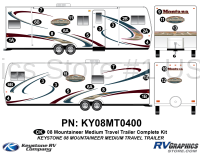 28 Piece 2008 Mountaineer Medium Travel Trailer Complete Graphics Kit