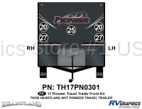 4 Piece 2017 Pioneer Travel Trailer Front Graphics Kit