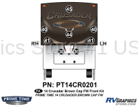 9 Piece 2014 Crusader Brown Cap Fifth Wheel Front Graphics Kit
