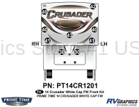 9 Piece 2014 Crusader White Cap Fifth Wheel Front Graphics Kit