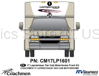 2 Piece 2017 Leprechaun Tan Cab Front Graphics Kit