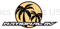 Custom Size National RV Brand logo; 17.5" x 36"