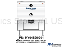2 Piece 2004 Springdale Fifth Wheel Front Graphics Kit