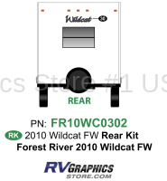 1 Piece 2010 Wildcat Travel Trailer Rear Graphics Kit