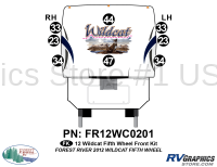 8 Piece 2012 Wildcat FW Front Graphics Kit