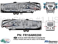 77 Piece 2018 Arctic Wolf Fifth Wheel Complete Graphics Kit