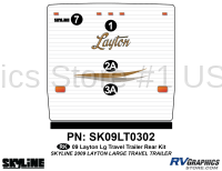 4 Piece 2009 Layton Lg Travel Trailer Rear Graphics Kit