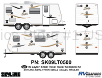 22 Piece 2009 Layton Small Travel Trailer Complete Graphics Kit