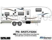 11 Piece 2007 Layton Fifth Wheel Curbside Graphics Kit