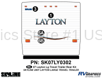 4 Piece 2007 Layton Lg Travel Trailer Rear Graphics Kit