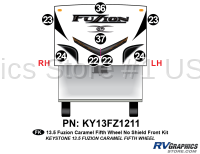 Fuzion - 2013.5 Fuzion FW-Fifth Wheel - 8 Piece ALTERNATE 2013.5 Fuzion FW Front Graphics Kit #1