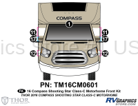 7 Piece 2016 Compass Motorhome Shooting Star Front Graphics Kit