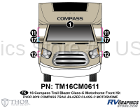 7 Piece 2016 Compass Motorhome Trail Blazer Front Graphics Kit