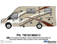 14 Piece 2016 Compass Motorhome Trail Blazer Roadside Graphics Kit