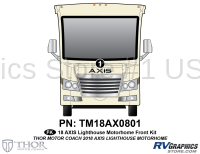 1 Piece 2018 Axis Motorhome Lighthouse Front Graphics Kit