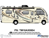 18 Piece 2018 Axis Motorhome Lighthouse Curbside Graphics Kit
