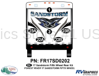 Sandstorm - 2017 Sandstorm FW-Fifth Wheel - 6 Piece 2017 Sandstorm FW Rear Graphics Kit