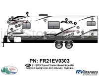 23 Piece 2021 EVO Travel Trailer Roadside Graphics Kit