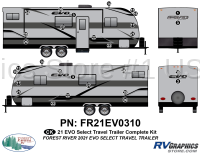 30 Piece 2021 EVO Select Travel Trailer Complete Graphics Kit