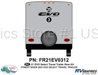 2 Piece 2021 EVO Select Travel Trailer Rear Graphics Kit