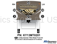6 Piece 2013 Mountaineer FW Front Graphics Kit