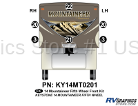 6 Piece 2014 Mountaineer FW Front Graphics Kit