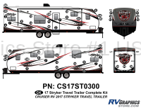 51 Piece 2017 Stryker Travel Trailer Complete Graphics Kit