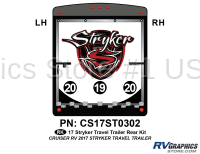 Stryker - 2017-2018 Stryker TT-Travel Trailer - 3 Piece 2017 Stryker Travel Trailer Rear Graphics Kit