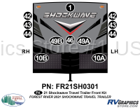 12 Piece 2021 Shockwave Lg Travel Trailer Front Graphics Kit