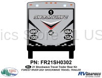 6 Piece 2021 Shockwave Lg Travel Trailer Rear Graphics Kit